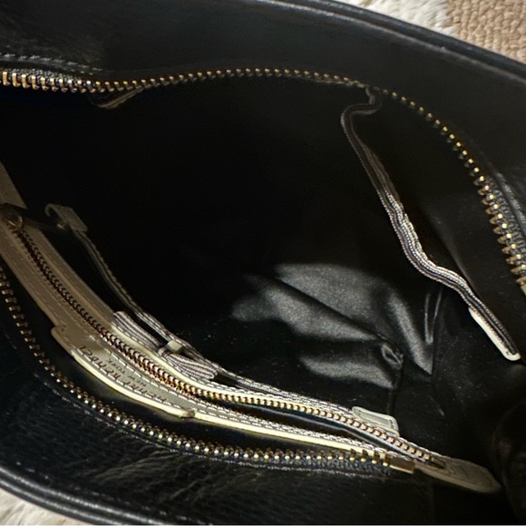 Henri Bendel Black Pebbled Leather Crossbody Satchel Shoulder Bag with Tassel - Picture 8 of 8